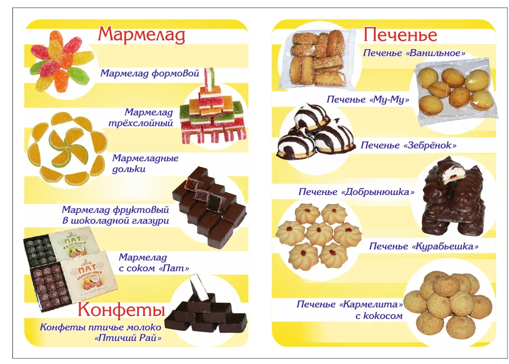 конфеты и печенье в Москве и Московской области 2